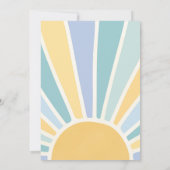 Sunshine Baby Shower Boho Retro Gelbe Sonnenschein Einladung (Rückseite)