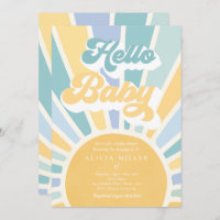 Sunshine Baby Shower Boho Retro Gelbe Sonnenschein