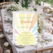 Sunshine Baby Shower Boho Retro Pink Baby Dusche