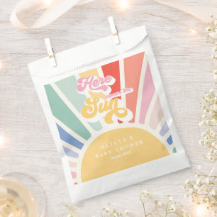 Sunshine Baby Shower Boho Retro Rainbow Sunshine Geschenktütchen