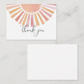 Sunshine Baby Shower danke Mitteilungskarte (Vorne/Hinten)