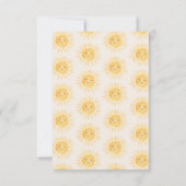 Sunshine Baby Shower Dankeskarte (Rückseite)