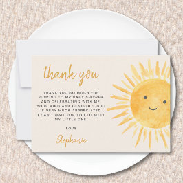 Sunshine Baby Shower Dankeskarte
