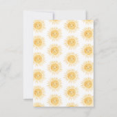 Sunshine Baby Shower Dankeskarte (Rückseite)