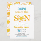 Sunshine Baby Shower Einladung (Vorne/Hinten)