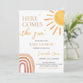 Sunshine Baby Shower Einladung (Stehend Vorderseite)