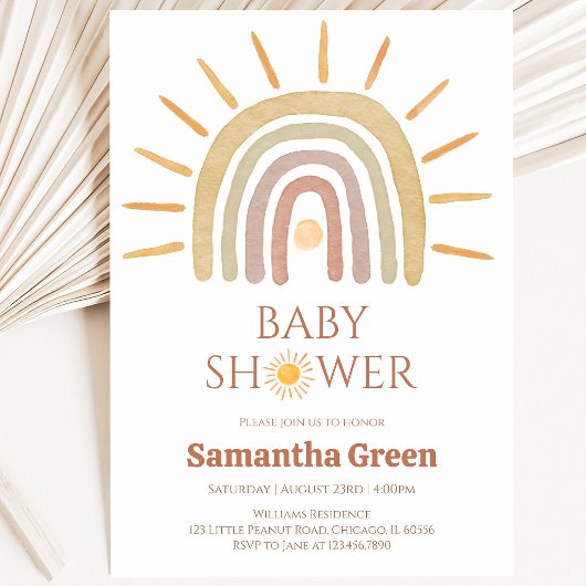Sunshine Baby Shower Einladung