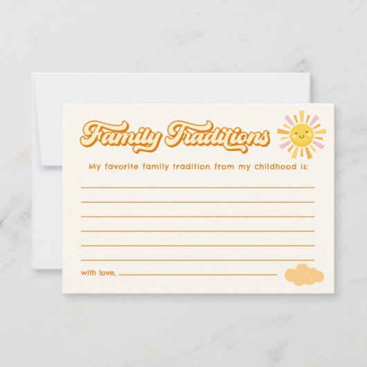 Sunshine Baby Shower Family Tradition Card Einladung (Vorderseite)