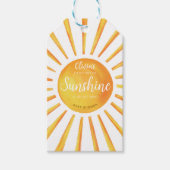 Sunshine Baby Shower Geschenkanhänger (Vorderseite)