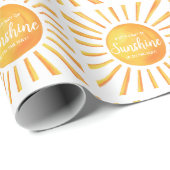 Sunshine Baby Shower Geschenkpapier (Rolleneckpunkt)