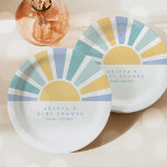 Sunshine Baby Shower Here Come The Son Yellow Rays Pappteller<br><div class="desc">Sunshine Baby Shower Here Come The Son Yellow Rays Paper Plates
All designs are © PIXEL PERFECTION PARTY LTD</div>
