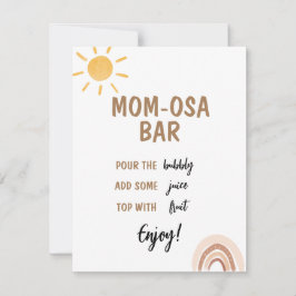 Sunshine Baby Shower Mimosa Bar Sign Card Feiertagskarte