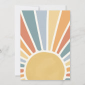 Sunshine Baby Shower Mute Boho Retro Sunshine Einladung (Rückseite)
