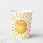 Sunshine Baby Shower Pappbecher (Vorderseite)