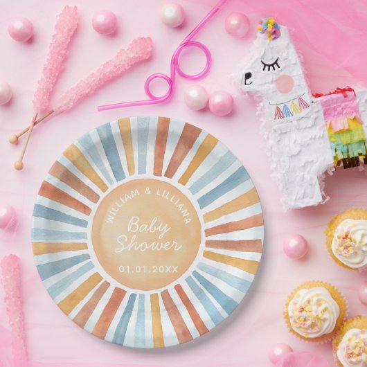 Sunshine Baby Shower Pappteller (Party)