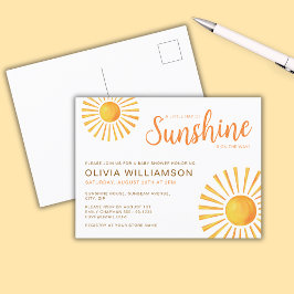Sunshine Baby Shower Postkarte