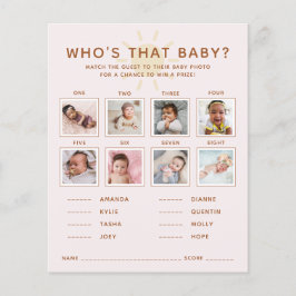 Sunshine Baby Shower Raten Sie das Baby Foto Game