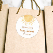 Sunshine Baby Shower Runder Aufkleber