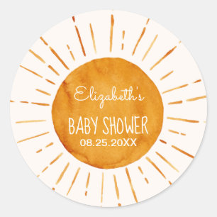 Sunshine Baby Shower Runder Aufkleber