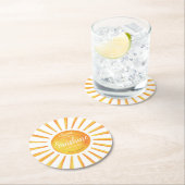 Sunshine Baby Shower Runder Pappuntersetzer (Vor Ort)