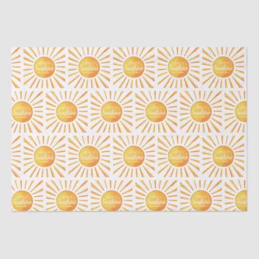 Sunshine Baby Shower Seidenpapier (Vorderseite)