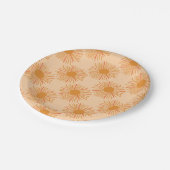 Sunshine Babydusche Sonnenbrust orange Pappteller (Schrägansicht)