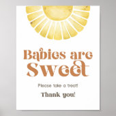 Sunshine Babys sind Sweet Boho Baby Dusche Schild (Vorne)