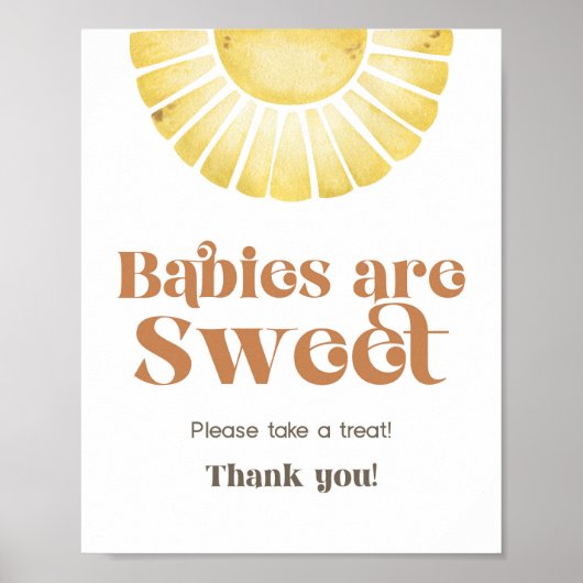 Sunshine Babys sind Sweet Boho Baby Dusche Schild (Vorne)