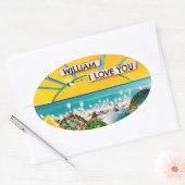 SUNSHINE BANNER OVALER AUFKLEBER (Umschlag)