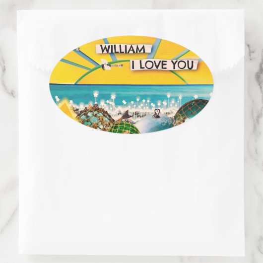 SUNSHINE BANNER OVALER AUFKLEBER (Tasche)