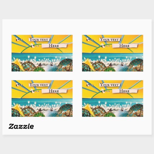 SUNSHINE BANNER RECHTECKIGER AUFKLEBER (Blatt)