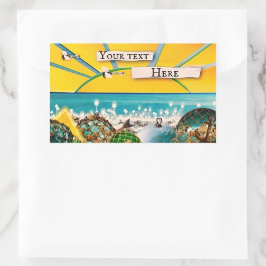 SUNSHINE BANNER RECHTECKIGER AUFKLEBER (Tasche)