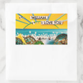 SUNSHINE BANNER RECHTECKIGER AUFKLEBER (Tasche)