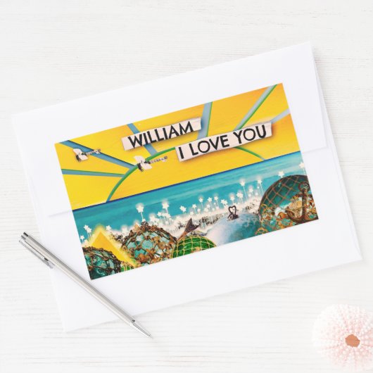 SUNSHINE BANNER RECHTECKIGER AUFKLEBER (Umschlag)