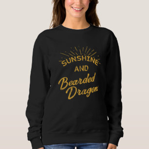 Sunshine Barted Dragons Vintag Retro Lizard Rept Sweatshirt