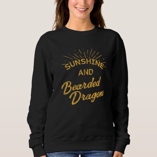 Sunshine Barted Dragons Vintag Retro Lizard Rept Sweatshirt (Vorderseite)