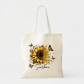 Sunshine Be the Sunshine Sunflower | Tragetasche (Vorne)