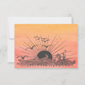 Sunshine Beach Destination Ocean Sunset Sunrise RSVP Karte (Rückseite)