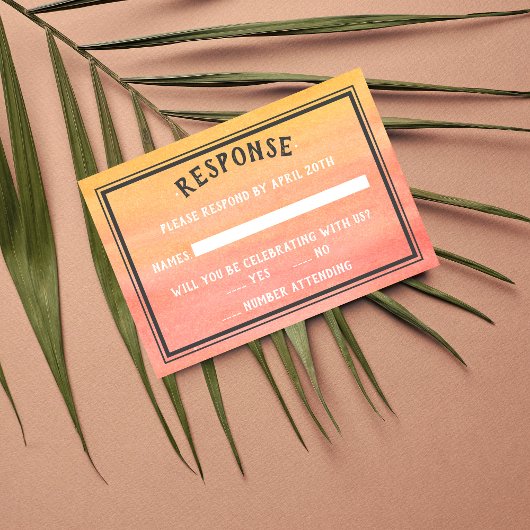 Sunshine Beach Destination Ocean Sunset Sunrise RSVP Karte