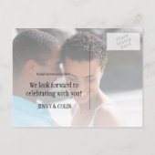 Sunshine Beach Foto Save the Date Ankündigungspostkarte (Rückseite)