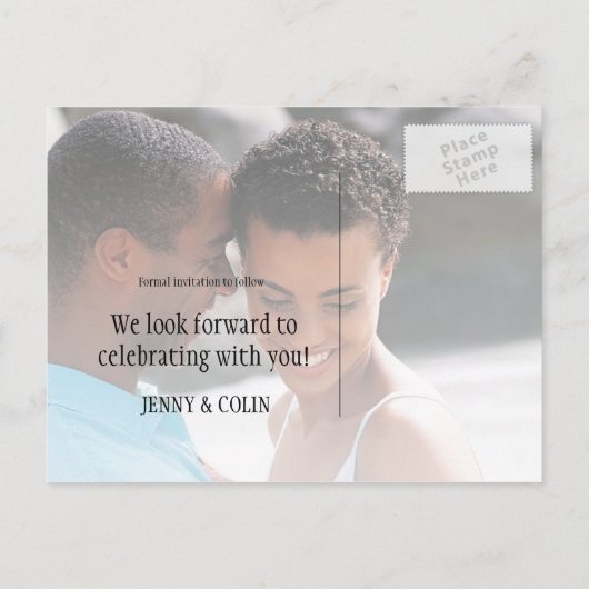 Sunshine Beach Foto Save the Date Ankündigungspostkarte (Rückseite)