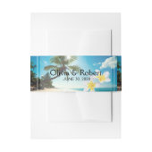 Sunshine Beach Palm Trees Plumeria Wedding Einladungsbanderole (Vorderseite Beispiel)