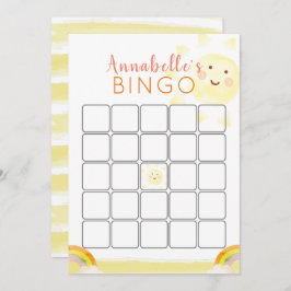 Sunshine Birthday Bingo Game Card Einladung