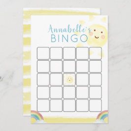 Sunshine Birthday Bingo Game Card Einladung