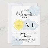 Sunshine Birthday Einladung für Jungen oder Mädche (Vorderseite)