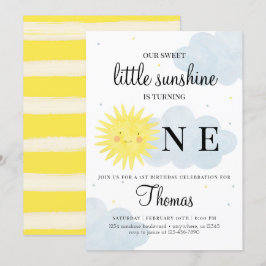 Sunshine Birthday Einladung für Jungen oder Mädche