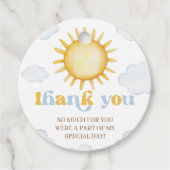 Sunshine Birthday Favor Tag Geschenkanhänger (Vorderseite)