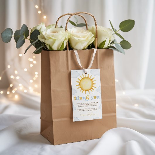 Sunshine Birthday Favor Tag Geschenkanhänger
