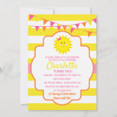 Sunshine Birthday Party Einladung (Vorderseite)