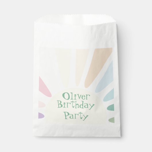 Sunshine Birthday Party Geschenktütchen (Vorderseite)